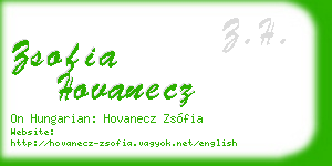 zsofia hovanecz business card